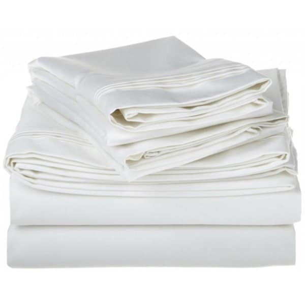Impressions By Luxor Treasures Egyptian Cotton 1500 Thread Count Solid Sheet Set King-White 1500KGSH SLWH - main